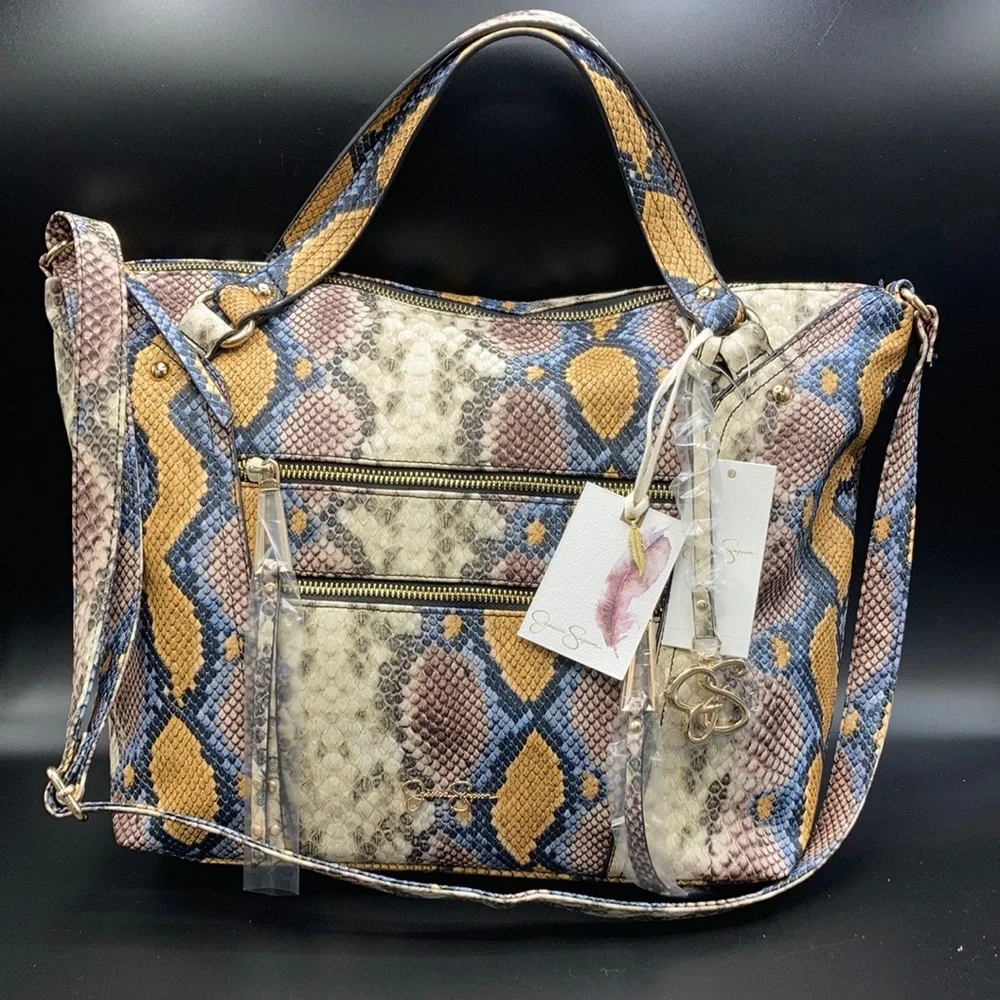 Jessica Simpson python skin tote Satchel purse